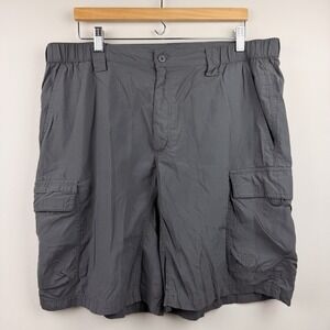 2 Pair The North Face Men's Shorts XL Gray Olive Nylon Cargo Outdoor Hiking